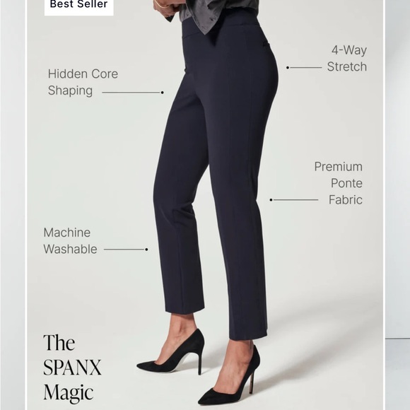 NWT Spanx PerfectFit Ponte Slim Straight Pant - Picture 2 of 10